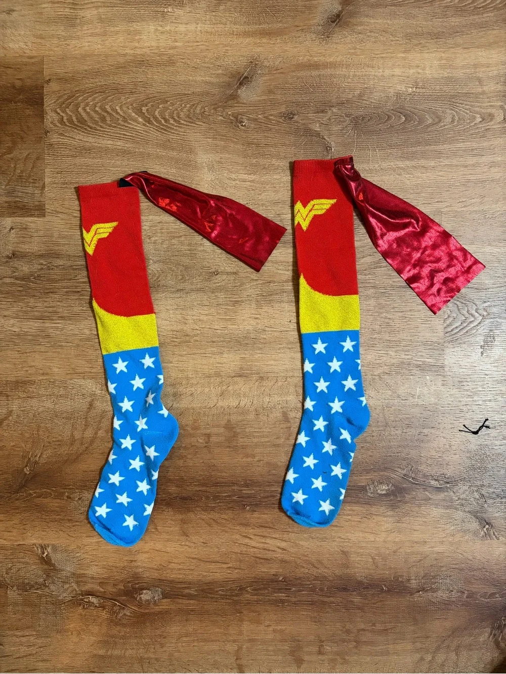 Wonder Woman Knee Length Socks with Cape DC Comics One Size Fits Most